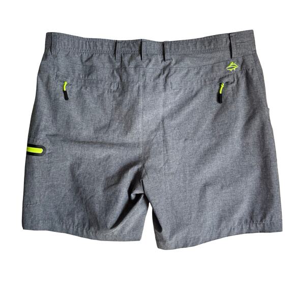Loco Skailz Hybrid Shorts 42 Gray Stretch Boardwalk Surf Zip Pocket Mens - Picture 7 of 12